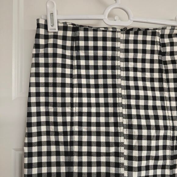 Women's Free People Black & White Check Mini Skirt | Size 2 - Picture 3 of 9